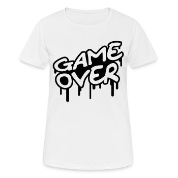 Game Over - Women's Breathable T-Shirt - white - Front - AI Model Female 172 dark (172cm)