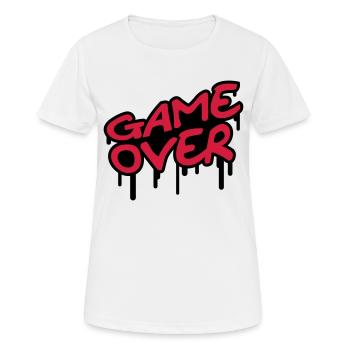Game Over - Women's Breathable T-Shirt - white - Front - AI Model Female 172 dark (172cm)