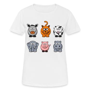 Bauernhof - Frauen T-Shirt atmungsaktiv - Weiß - Vorne - AI Model Female 172 dark (172cm)