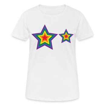 Schwule Stars - Frauen T-Shirt atmungsaktiv - Weiß - Vorne - AI Model Female 172 dark (172cm)