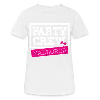 Mallorca party crew - Women's Breathable T-Shirt - white - Front - AI Model Female 172 dark (172cm)