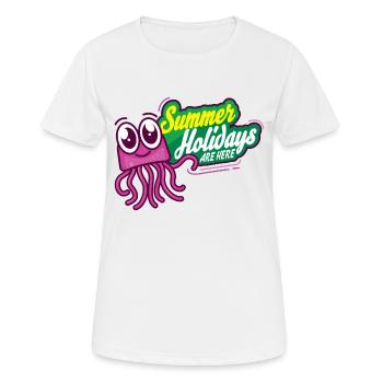 Sommerferien - Frauen T-Shirt atmungsaktiv - Weiß - Vorne - AI Model Female 172 dark (172cm)
