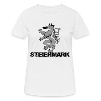Steiermark - Frauen T-Shirt atmungsaktiv - Weiß - Vorne - AI Model Female 172 dark (172cm)