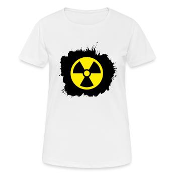 Yellow / yellow Radioactive, radioactivity symbol - Women's Breathable T-Shirt - white - Front - AI Model Female 172 dark (172cm)