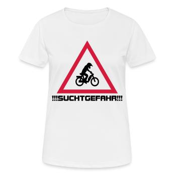 mofa suchtgefahr - Frauen T-Shirt atmungsaktiv - Weiß - Vorne - AI Model Female 172 dark (172cm)