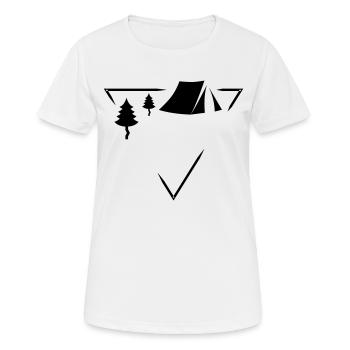 Summer Camp Label - Insert Own Text - T-shirt respirant Femme - blanc - Devant - AI Model Female 172 dark (172cm)