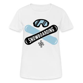 snowboarding boards - Frauen T-Shirt atmungsaktiv - Weiß - Vorne - AI Model Female 172 dark (172cm)