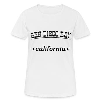 SAN DIEGO BAY california - T-shirt respirant Femme - blanc - Devant - AI Model Female 172 dark (172cm)