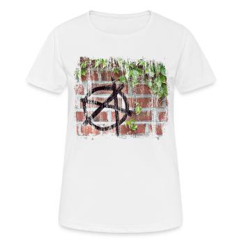 anarchie - Frauen T-Shirt atmungsaktiv - Weiß - Vorne - AI Model Female 172 dark (172cm)