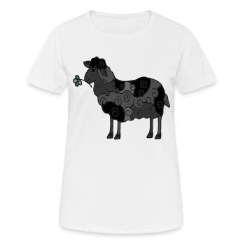 Sheep - Women's Breathable T-Shirt - white - Front - AI Model Female 172 dark (172cm)