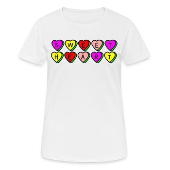 Mon petit cœur - T-shirt respirant Femme - blanc - Devant - AI Model Female 172 dark (172cm)