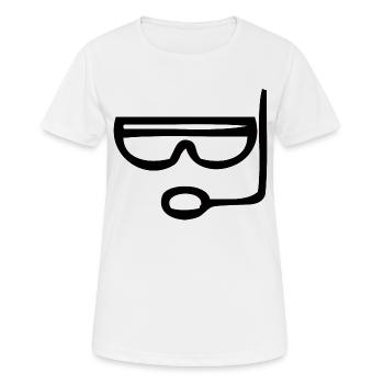 Schnorcheln Set Schnorchel & Schnorchelbrille - Frauen T-Shirt atmungsaktiv - Weiß - Vorne - AI Model Female 172 dark (172cm)