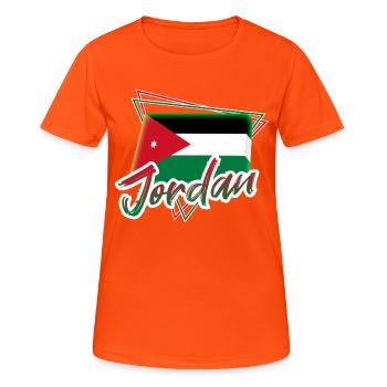 Jordanie - T-shirt respirant Femme - orange néon - Devant - AI Model Female 172 dark (172cm)