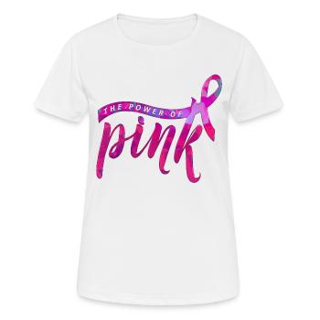 Breast cancer - Women's Breathable T-Shirt - white - Front - AI Model Female 172 dark (172cm)