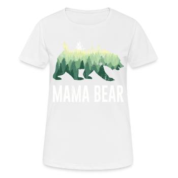 Mama Bear Mama Bear Bear Gift - Women's Breathable T-Shirt - white - Front - AI Model Female 172 dark (172cm)