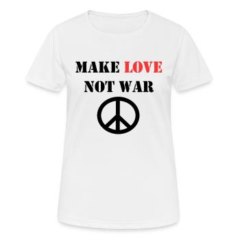 FAITES L’AMOUR PAS LA GUERRE - T-shirt respirant Femme - blanc - Devant - AI Model Female 172 dark (172cm)