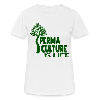 Permaculture Is Life - Frauen T-Shirt atmungsaktiv - Weiß - Vorne - AI Model Female 172 dark (172cm)