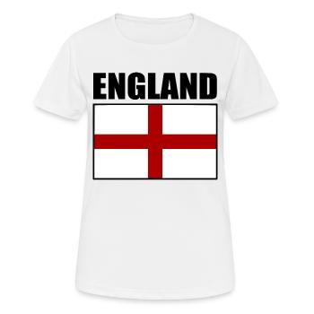 England - Frauen T-Shirt atmungsaktiv - Weiß - Vorne - AI Model Female 172 dark (172cm)