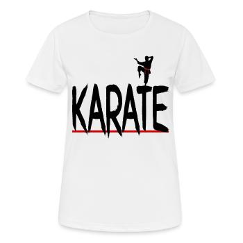 karaté rouge - T-shirt respirant Femme - blanc - Devant - AI Model Female 172 dark (172cm)