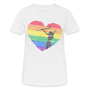 feldhockey hockey fieldhockey-lgbt - Women's Breathable T-Shirt - white - Front - AI Model Female 172 dark (172cm)