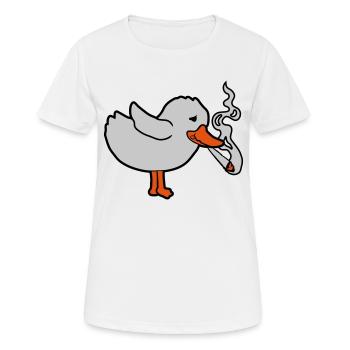 Fumer conjointement de l’herbe à poussin - T-shirt respirant Femme - blanc - Devant - AI Model Female 172 dark (172cm)