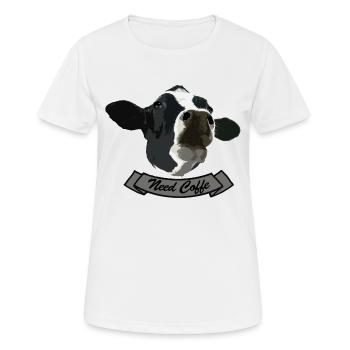 i need coffee - Frauen T-Shirt atmungsaktiv - Weiß - Vorne - AI Model Female 172 dark (172cm)