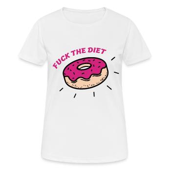 Fuck the diet - Women's Breathable T-Shirt - white - Front - AI Model Female 172 dark (172cm)