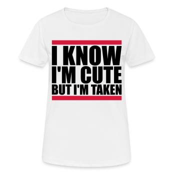 cute but taken quote - Women's Breathable T-Shirt - white - Front - AI Model Female 172 dark (172cm)