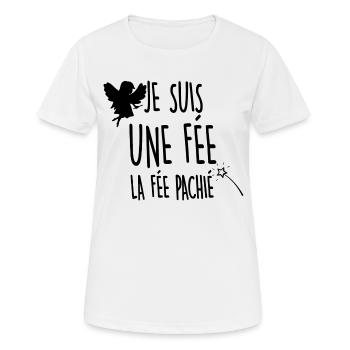 je suis une fée la fée pachié - T-shirt respirant Femme - blanc - Devant - AI Model Female 172 dark (172cm)