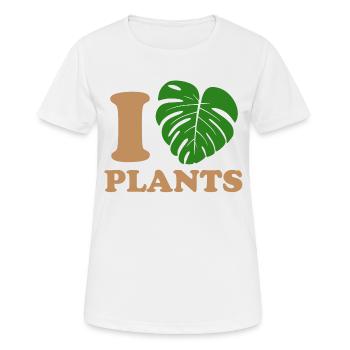 Pflanzen fallen - Frauen T-Shirt atmungsaktiv - Weiß - Vorne - AI Model Female 172 dark (172cm)