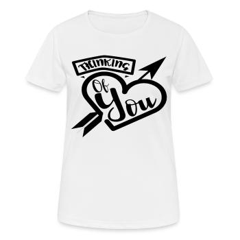 Thinking of you - Women's Breathable T-Shirt - white - Front - AI Model Female 172 dark (172cm)