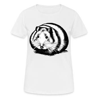 Hamster süß Tier Nagetier Tiere lustig Haustier 12 - Frauen T-Shirt atmungsaktiv - Weiß - Vorne - AI Model Female 172 dark (172cm)
