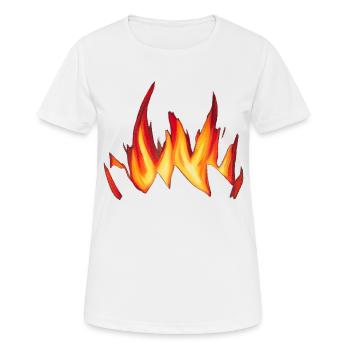 Campfire Camping Nature Falmmen Fire Flame 4 - Women's Breathable T-Shirt - white - Front - AI Model Female 172 dark (172cm)