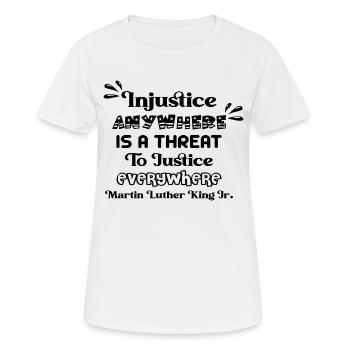 MARTIN LUTHER KÖNIG - Frauen T-Shirt atmungsaktiv - Weiß - Vorne - AI Model Female 172 dark (172cm)