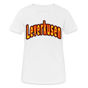 Leverkusen - Frauen T-Shirt atmungsaktiv - Weiß - Vorne - AI Model Female 172 dark (172cm)
