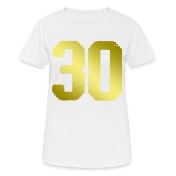 Maillot 30 Numéro - T-shirt respirant Femme - blanc - Devant - AI Model Female 172 dark (172cm)