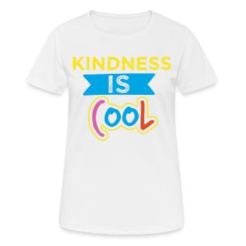 FREUNDLICHKEIT IST COOL - Frauen T-Shirt atmungsaktiv - Weiß - Vorne - AI Model Female 172 dark (172cm)