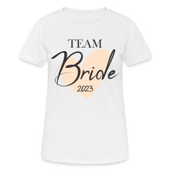 Team Bride 2023 Enterrement de vie de jeune fille JGA - T-shirt respirant Femme - blanc - Devant - AI Model Female 172 dark (172cm)