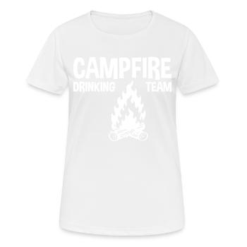 Campfire Drinking Team 2 - Frauen T-Shirt atmungsaktiv - Weiß - Vorne - AI Model Female 172 dark (172cm)