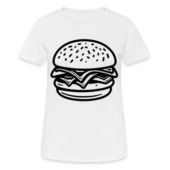 Hamburger - T-shirt respirant Femme - blanc - Devant - AI Model Female 172 dark (172cm)
