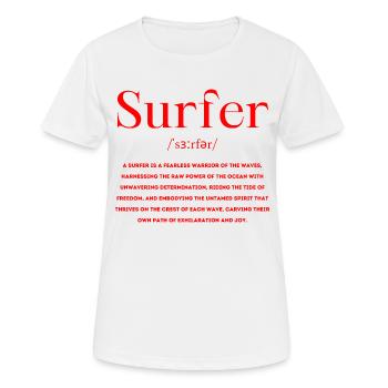Surfer Definition - Women's Breathable T-Shirt - white - Front - AI Model Female 172 dark (172cm)