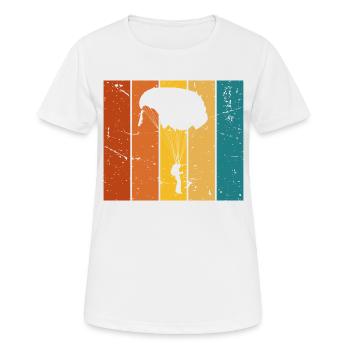 Vintage Geschenk Fallschirm - Frauen T-Shirt atmungsaktiv - Weiß - Vorne - AI Model Female 172 dark (172cm)