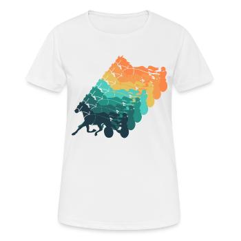 Traber Vintage Geschenk Rennen - Frauen T-Shirt atmungsaktiv - Weiß - Vorne - AI Model Female 172 dark (172cm)