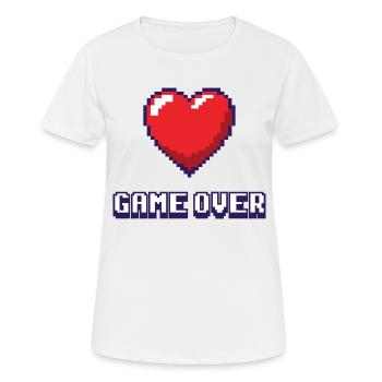Game Over violet 2 - T-shirt respirant Femme - blanc - Devant - AI Model Female 172 dark (172cm)