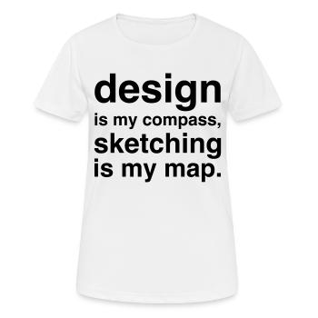 Designer Designerin Design 003 - Frauen T-Shirt atmungsaktiv - Weiß - Vorne - AI Model Female 172 dark (172cm)