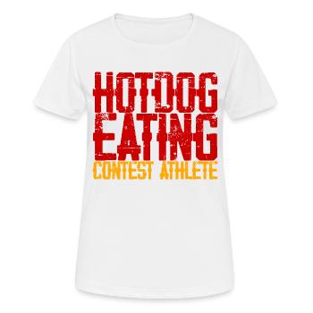 Hotdog Eating Contest Athlete 3 - Women's Breathable T-Shirt - white - Front - AI Model Female 172 dark (172cm)