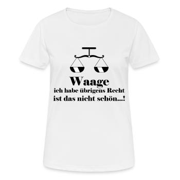 Waage Sternzeichen - Frauen T-Shirt atmungsaktiv - Weiß - Vorne - AI Model Female 172 dark (172cm)