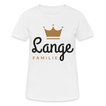 Lange-Familie - Frauen T-Shirt atmungsaktiv - Weiß - Vorne - AI Model Female 172 dark (172cm)