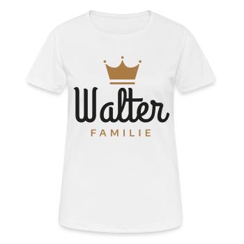 Walter-Familie - Frauen T-Shirt atmungsaktiv - Weiß - Vorne - AI Model Female 172 dark (172cm)