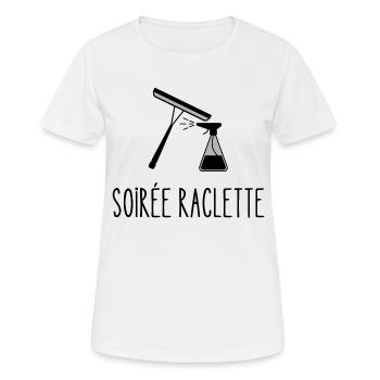 soirée raclette - T-shirt respirant Femme - blanc - Devant - AI Model Female 172 dark (172cm)